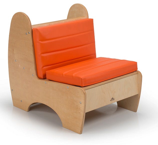 Soft Sitting With Wooden Base